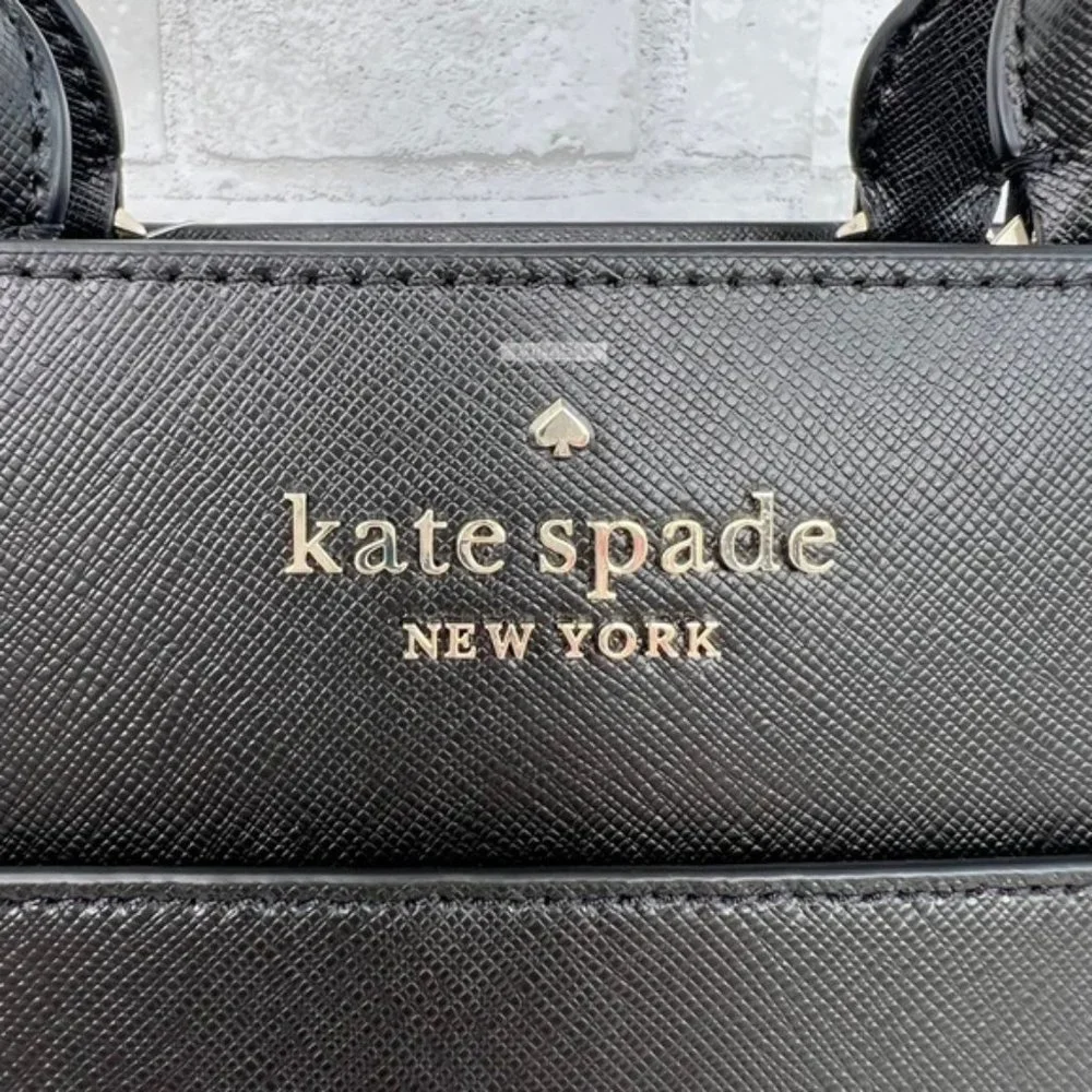 Kate Spade Black Medium Satchel Crossbody & Large Slim Bifold Wallet Set - Picture 4 of 14